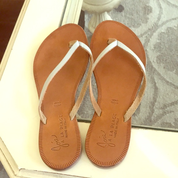 leather sole flip flops